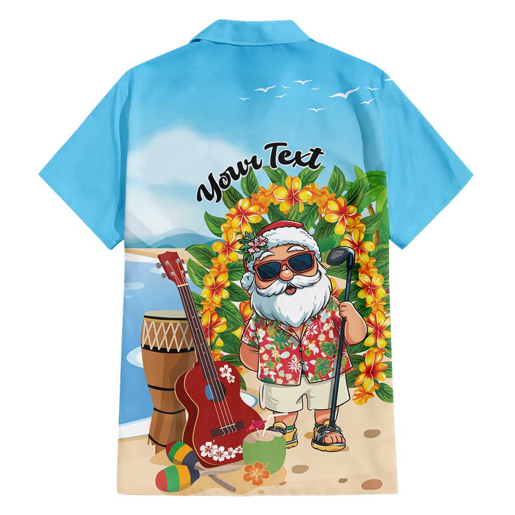 Personalized Hawaii Golf Christmas Family Matching Off Shoulder Short Dress and Hawaiian Shirt Mele Kalikimaka Funny Golfer Santa LT01 - Polynesian Pride