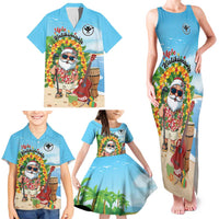 Personalized Hawaii Golf Christmas Family Matching Tank Maxi Dress and Hawaiian Shirt Mele Kalikimaka Funny Golfer Santa LT01 - Polynesian Pride