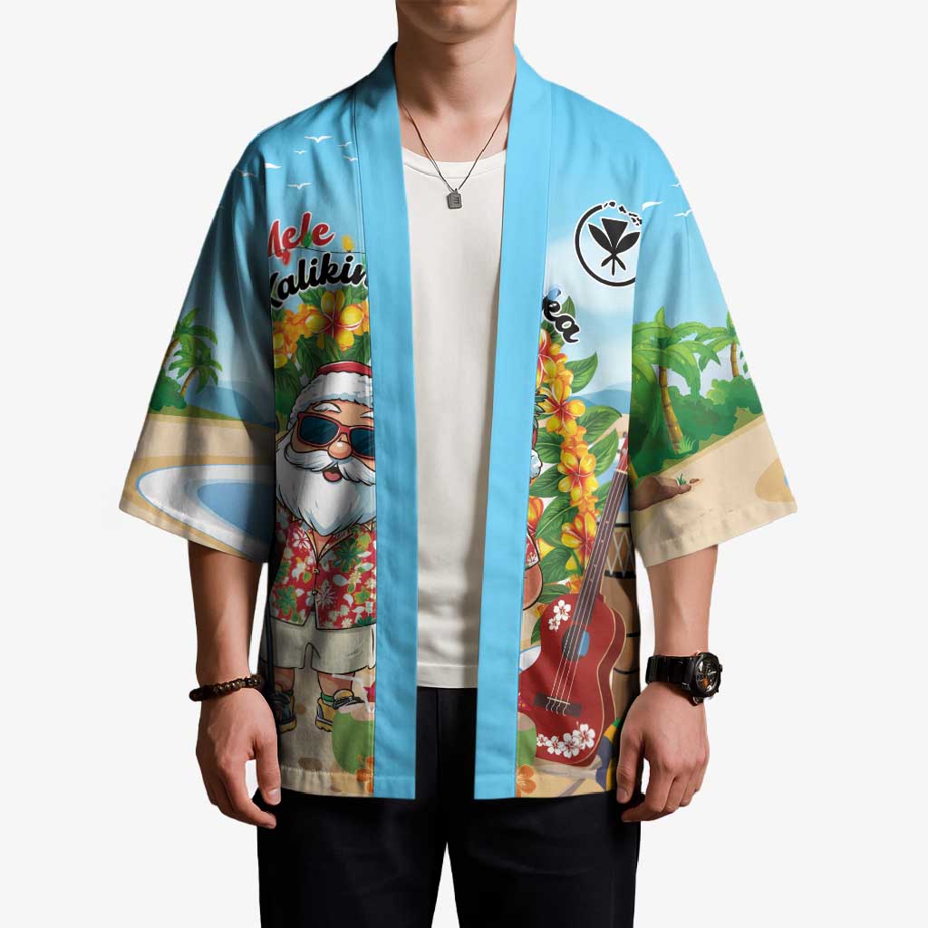 Personalized Hawaii Golf Christmas Kimono Mele Kalikimaka Funny Golfer Santa LT01 - Polynesian Pride