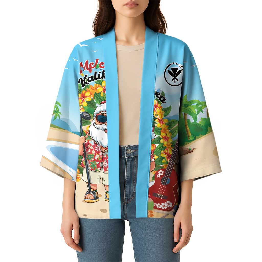 Personalized Hawaii Golf Christmas Kimono Mele Kalikimaka Funny Golfer Santa LT01 - Polynesian Pride