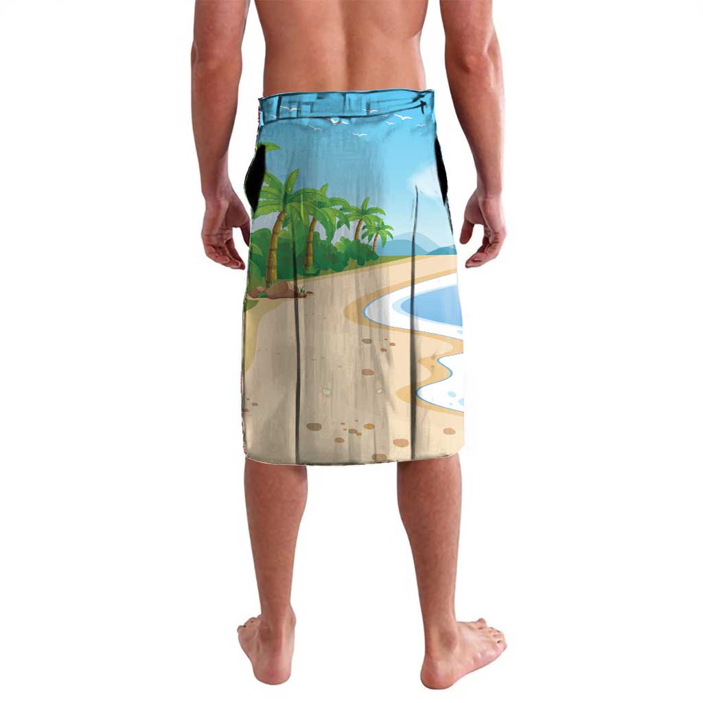 Personalized Hawaii Golf Christmas Lavalava Mele Kalikimaka Funny Golfer Santa - Polynesian Pride