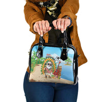 Hawaii Golf Christmas Shoulder Handbag Mele Kalikimaka Funny Golfer Santa - Polynesian Pride