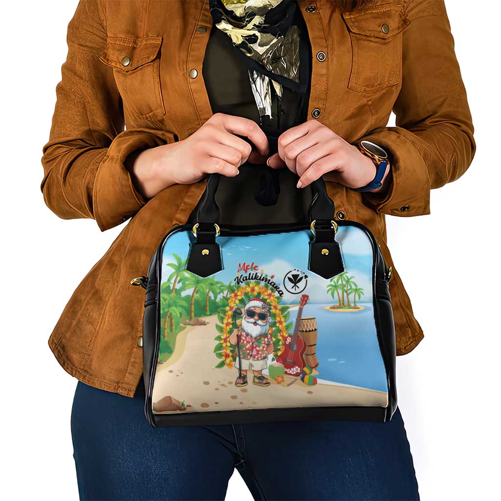 Hawaii Golf Christmas Shoulder Handbag Mele Kalikimaka Funny Golfer Santa - Polynesian Pride