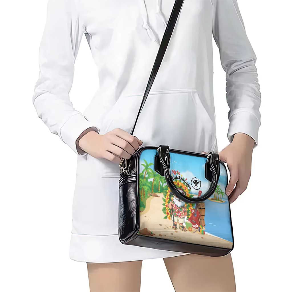Hawaii Golf Christmas Shoulder Handbag Mele Kalikimaka Funny Golfer Santa - Polynesian Pride