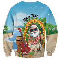 Personalized Hawaii Golf Christmas Sweatshirt Mele Kalikimaka Funny Golfer Santa - Polynesian Pride
