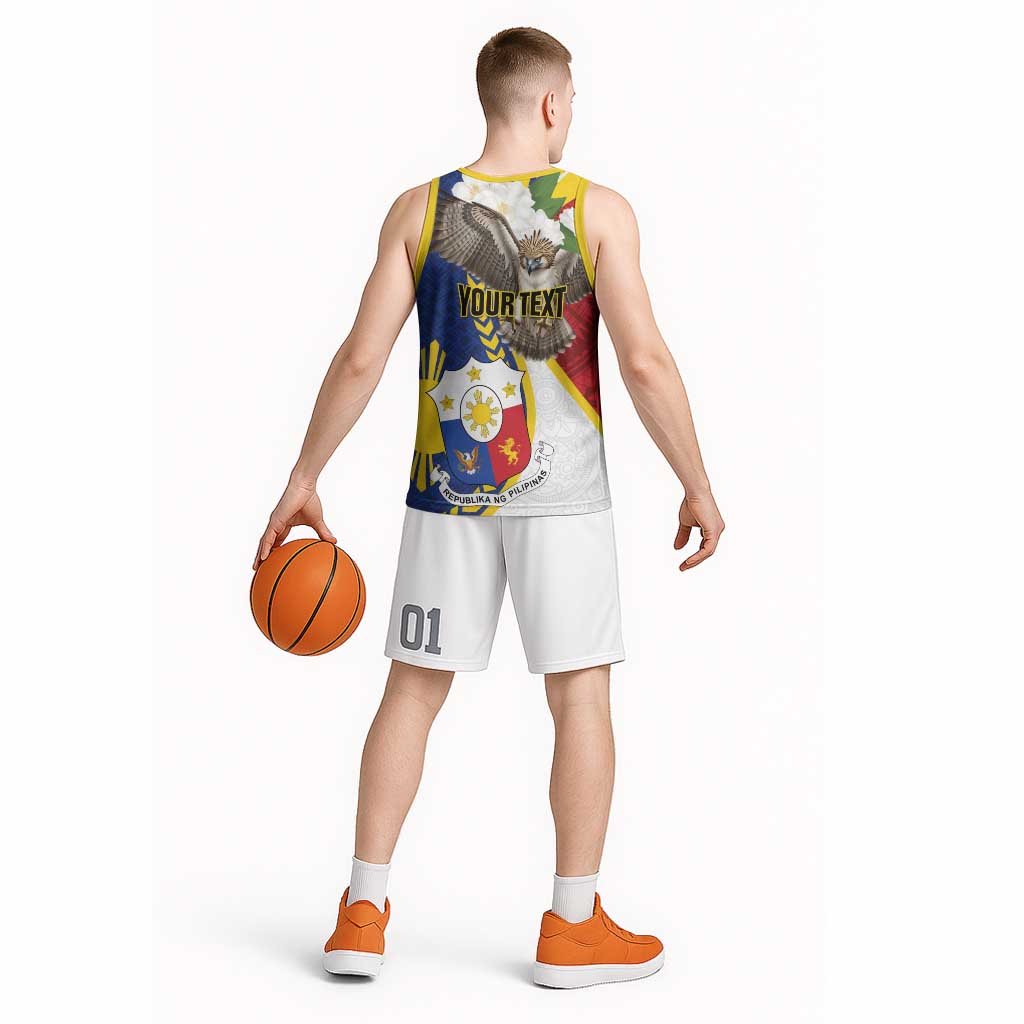 Personalized Philippines Basketball Jersey Filipino Araw ng Kalayaan LT01 - Polynesian Pride