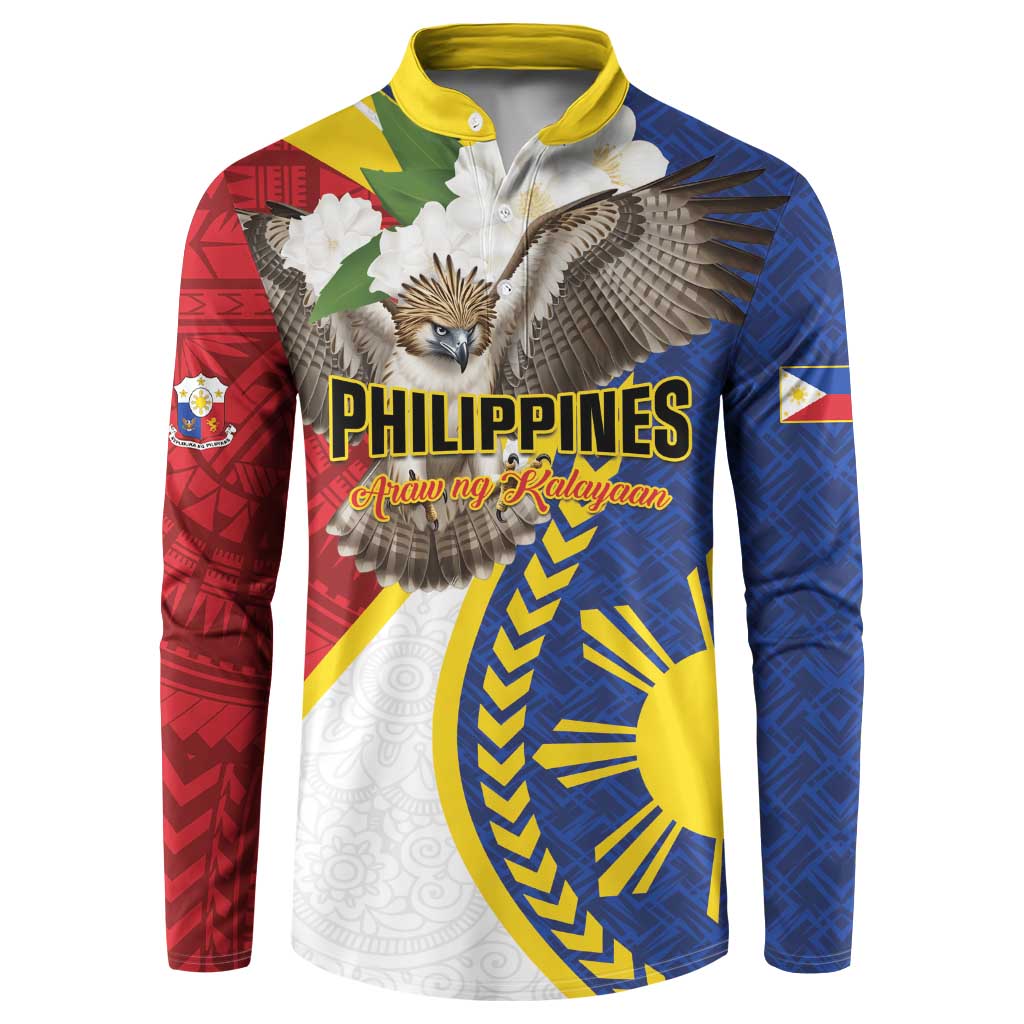 Personalized Philippines Button Sweatshirt Filipino Araw ng Kalayaan