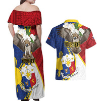 Personalized Philippines Couples Matching Off Shoulder Maxi Dress and Hawaiian Shirt Filipino Araw ng Kalayaan LT01 - Polynesian Pride