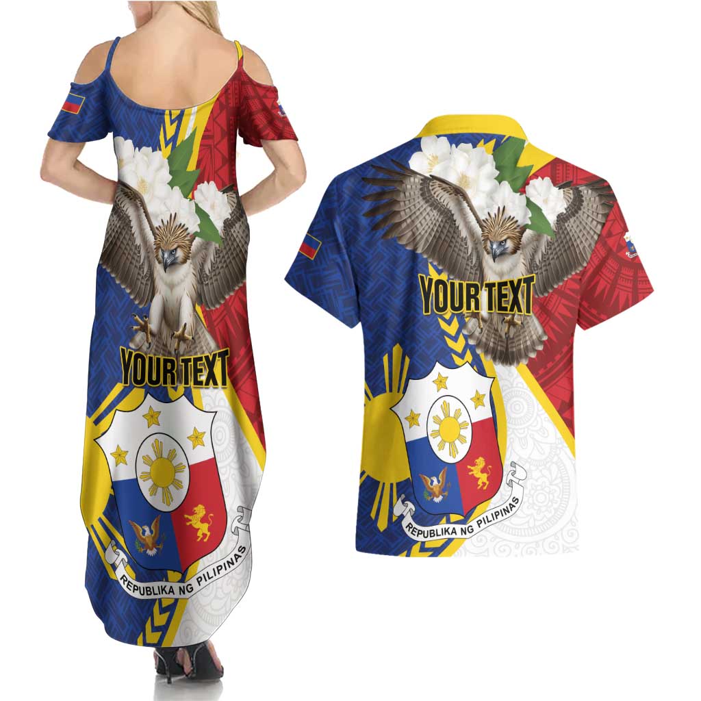Personalized Philippines Couples Matching Summer Maxi Dress and Hawaiian Shirt Filipino Araw ng Kalayaan LT01 - Polynesian Pride