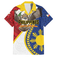 Personalized Philippines Family Matching Off The Shoulder Long Sleeve Dress and Hawaiian Shirt Filipino Araw ng Kalayaan LT01 Dad's Shirt - Short Sleeve Multicolor - Polynesian Pride