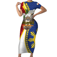 Personalized Philippines Family Matching Short Sleeve Bodycon Dress and Hawaiian Shirt Filipino Araw ng Kalayaan LT01 Mom's Dress Multicolor - Polynesian Pride
