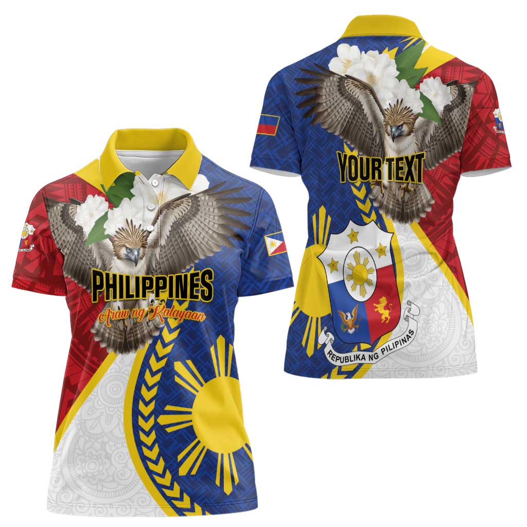 Personalized Philippines Women Polo Shirt Filipino Araw ng Kalayaan