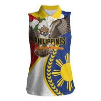 Personalized Philippines Women Sleeveless Polo Shirt Filipino Araw ng Kalayaan LT01 Female Multicolor - Polynesian Pride