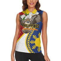 Personalized Philippines Women Sleeveless Polo Shirt Filipino Araw ng Kalayaan LT01 - Polynesian Pride