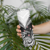 New Zealand Skinny Tumbler Aotearoa Maori Kiwi Black Fern LT01 - Polynesian Pride
