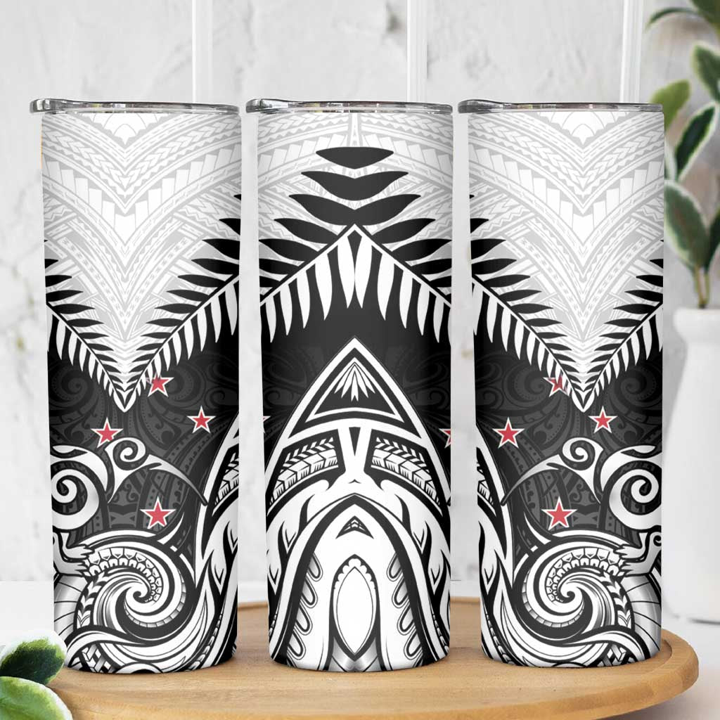 New Zealand Skinny Tumbler Aotearoa Maori Kiwi Black Fern LT01 - Polynesian Pride