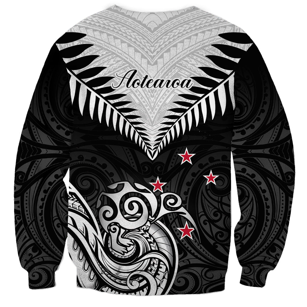 New Zealand Sweatshirt Aotearoa Maori Kiwi Black Fern LT01 - Polynesian Pride