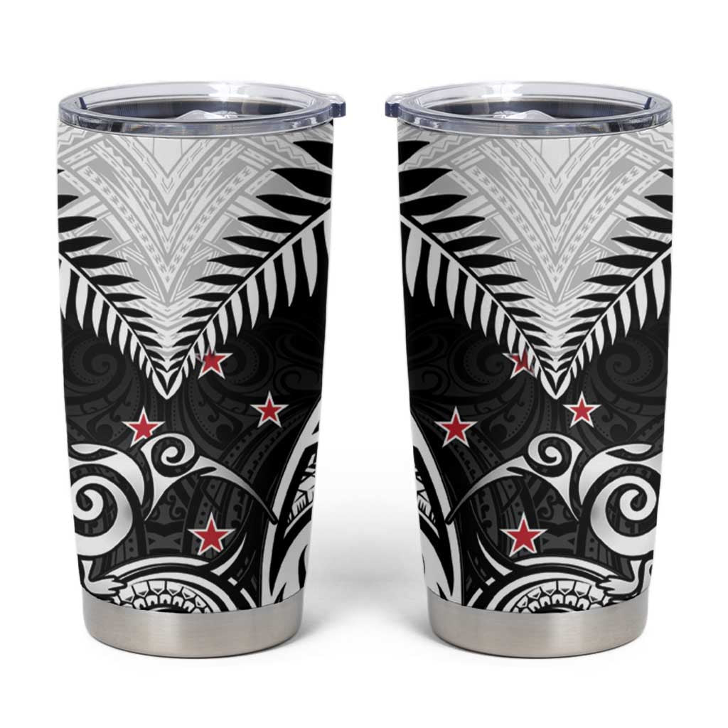 New Zealand Tumbler Cup Aotearoa Maori Kiwi Black Fern LT01 Black - Polynesian Pride