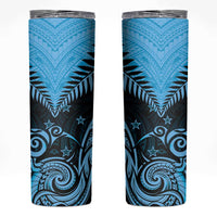New Zealand Skinny Tumbler Aotearoa Blue Maori Kiwi Blue Fern LT01 Blue - Polynesian Pride