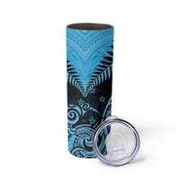 New Zealand Skinny Tumbler Aotearoa Blue Maori Kiwi Blue Fern LT01 - Polynesian Pride