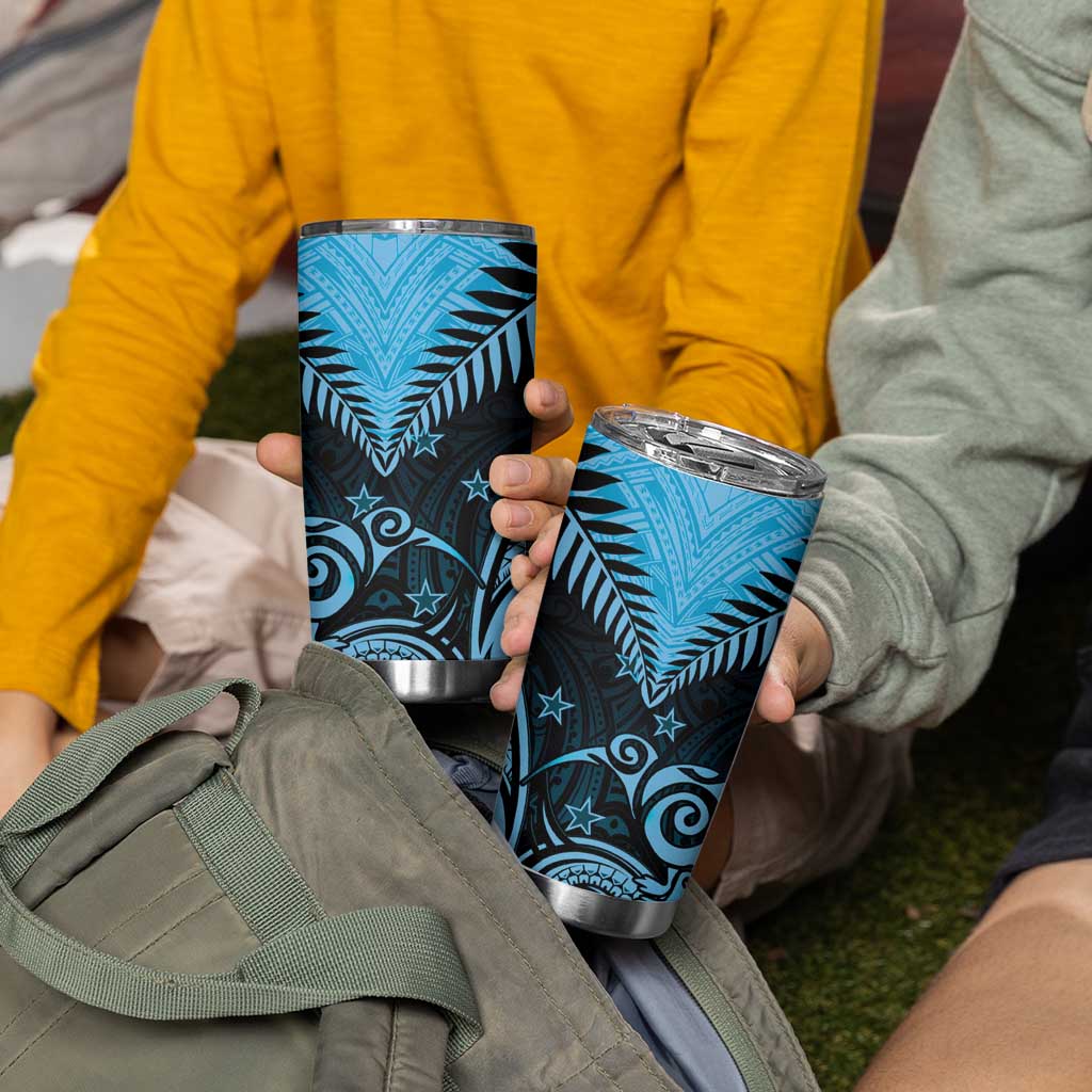 New Zealand Tumbler Cup Aotearoa Blue Maori Kiwi Blue Fern LT01 - Polynesian Pride