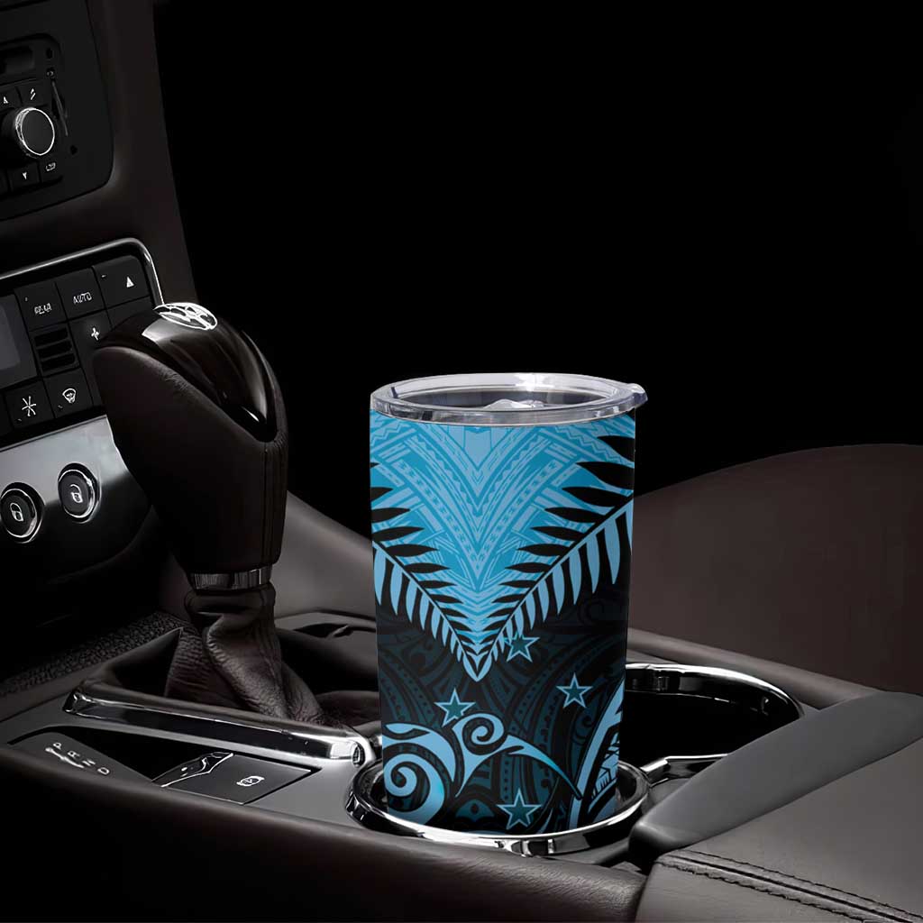 New Zealand Tumbler Cup Aotearoa Blue Maori Kiwi Blue Fern LT01 - Polynesian Pride