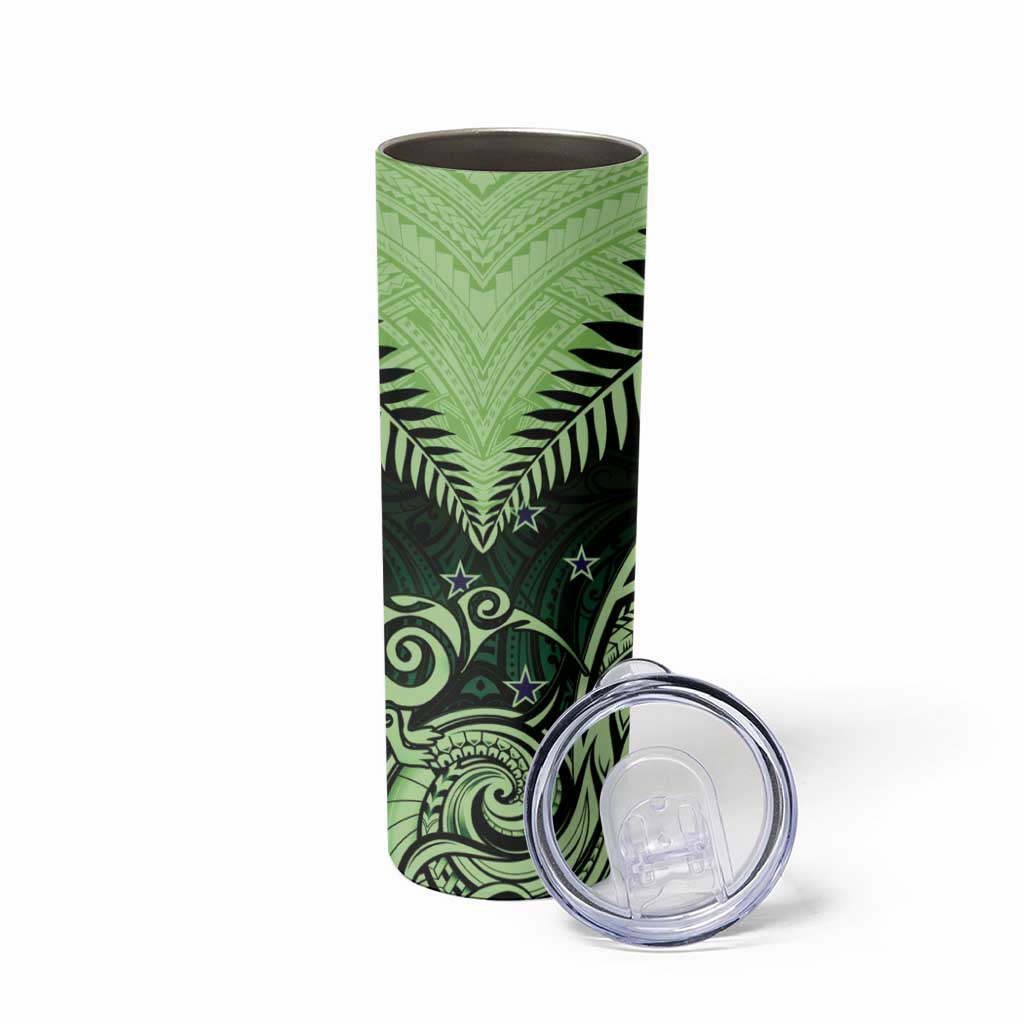 New Zealand Skinny Tumbler Aotearoa Maori Kiwi Green Fern LT01 - Polynesian Pride