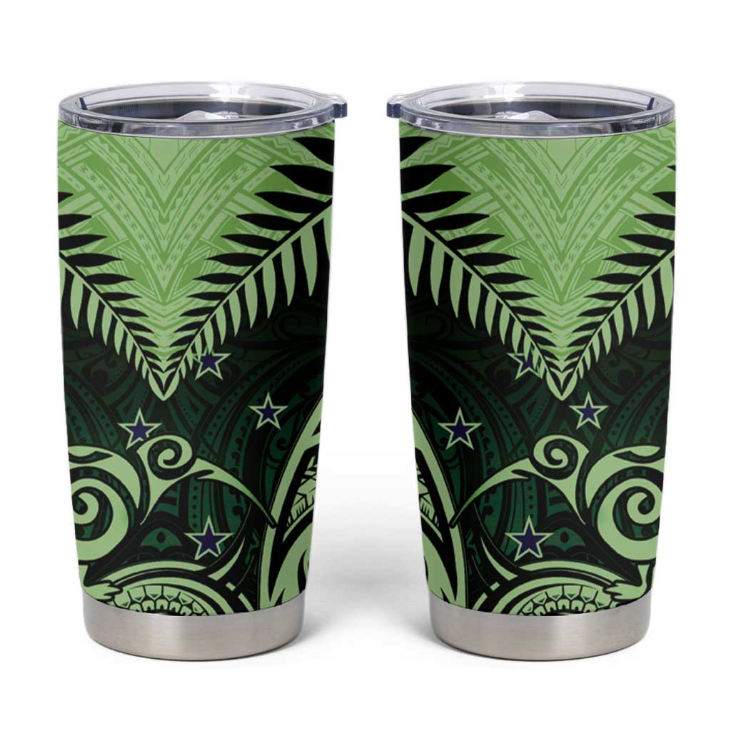 New Zealand Tumbler Cup Aotearoa Maori Kiwi Green Fern LT01 Green - Polynesian Pride
