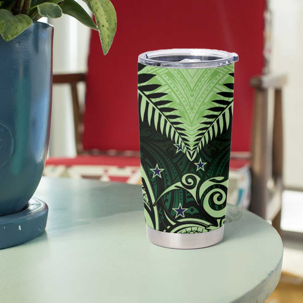 New Zealand Tumbler Cup Aotearoa Maori Kiwi Green Fern LT01 - Polynesian Pride