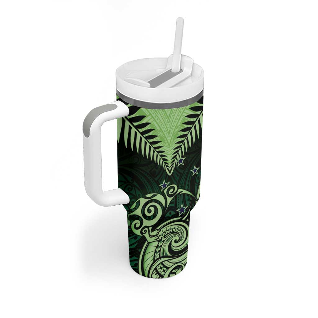 New Zealand Tumbler With Handle Aotearoa Maori Kiwi Green Fern LT01 - Polynesian Pride