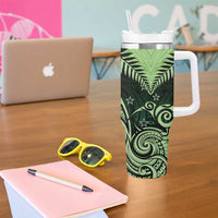 New Zealand Tumbler With Handle Aotearoa Maori Kiwi Green Fern LT01 - Polynesian Pride