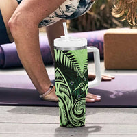 New Zealand Tumbler With Handle Aotearoa Maori Kiwi Green Fern LT01 - Polynesian Pride