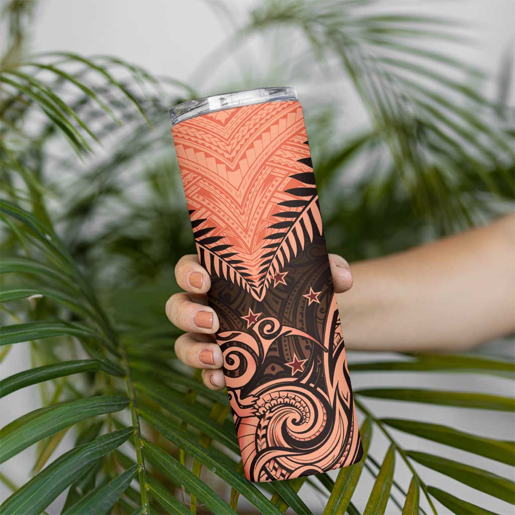 New Zealand Skinny Tumbler Aotearoa Maori Kiwi Orange Fern LT01 - Polynesian Pride