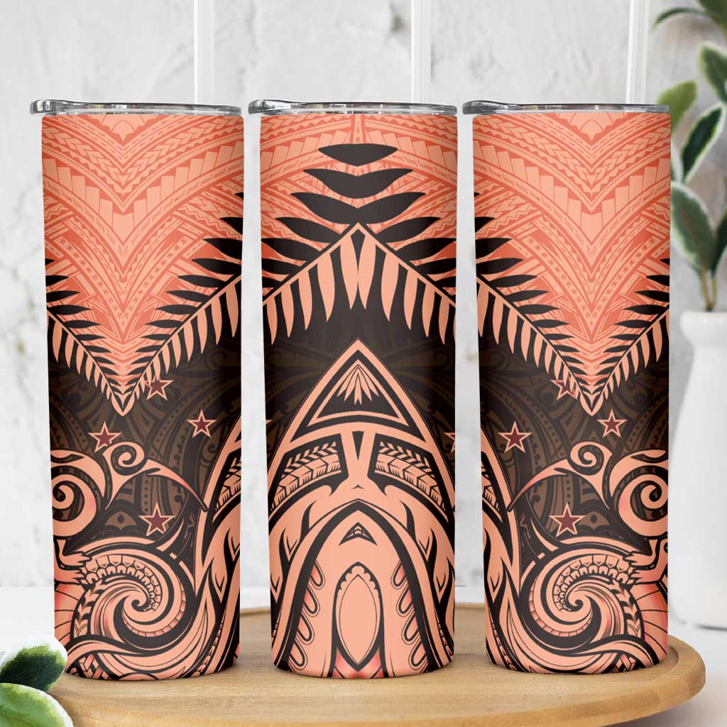 New Zealand Skinny Tumbler Aotearoa Maori Kiwi Orange Fern LT01 - Polynesian Pride