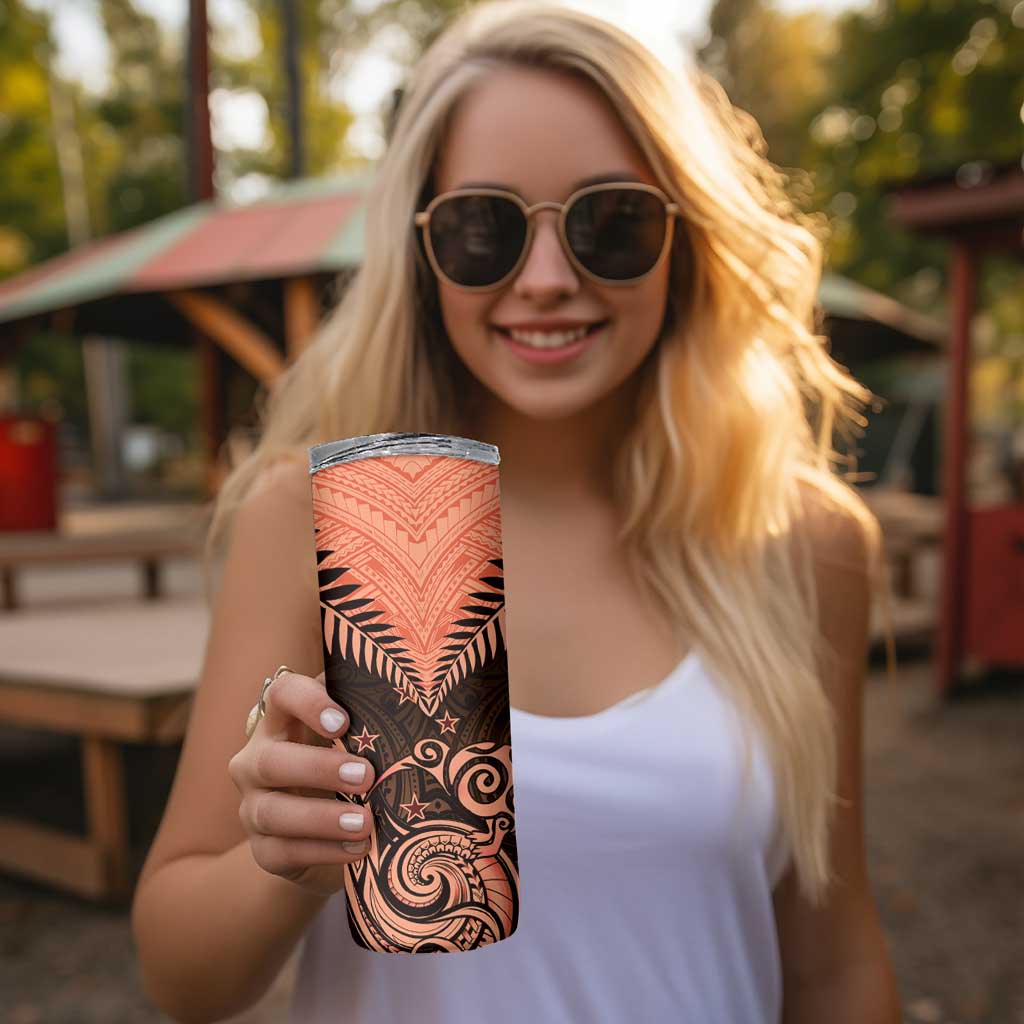 New Zealand Skinny Tumbler Aotearoa Maori Kiwi Orange Fern LT01 - Polynesian Pride