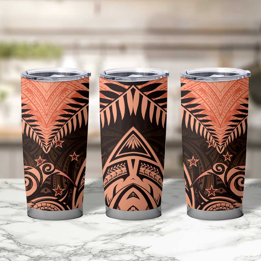 New Zealand Tumbler Cup Aotearoa Maori Kiwi Orange Fern LT01 - Polynesian Pride