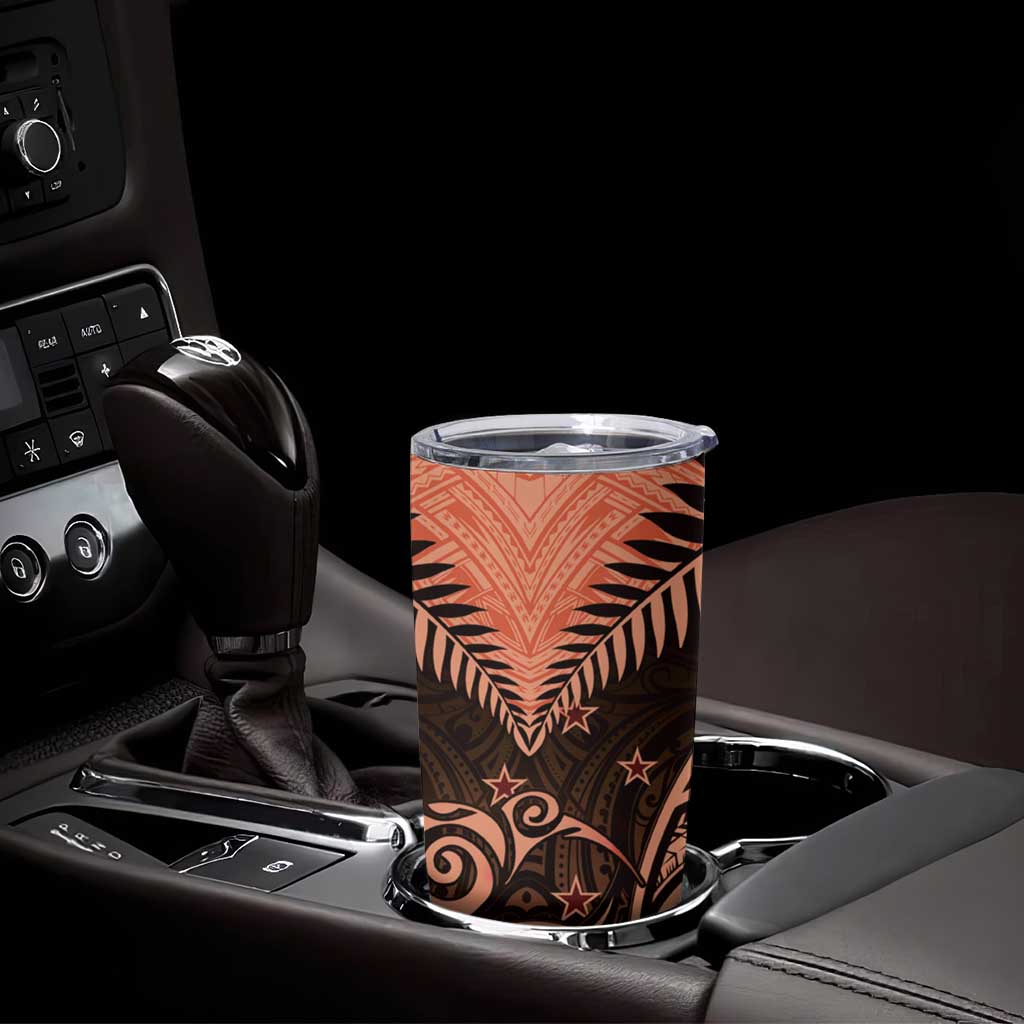New Zealand Tumbler Cup Aotearoa Maori Kiwi Orange Fern LT01 - Polynesian Pride