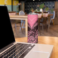 Aotearoa Skinny Tumbler Maori Kiwi Pink Fern