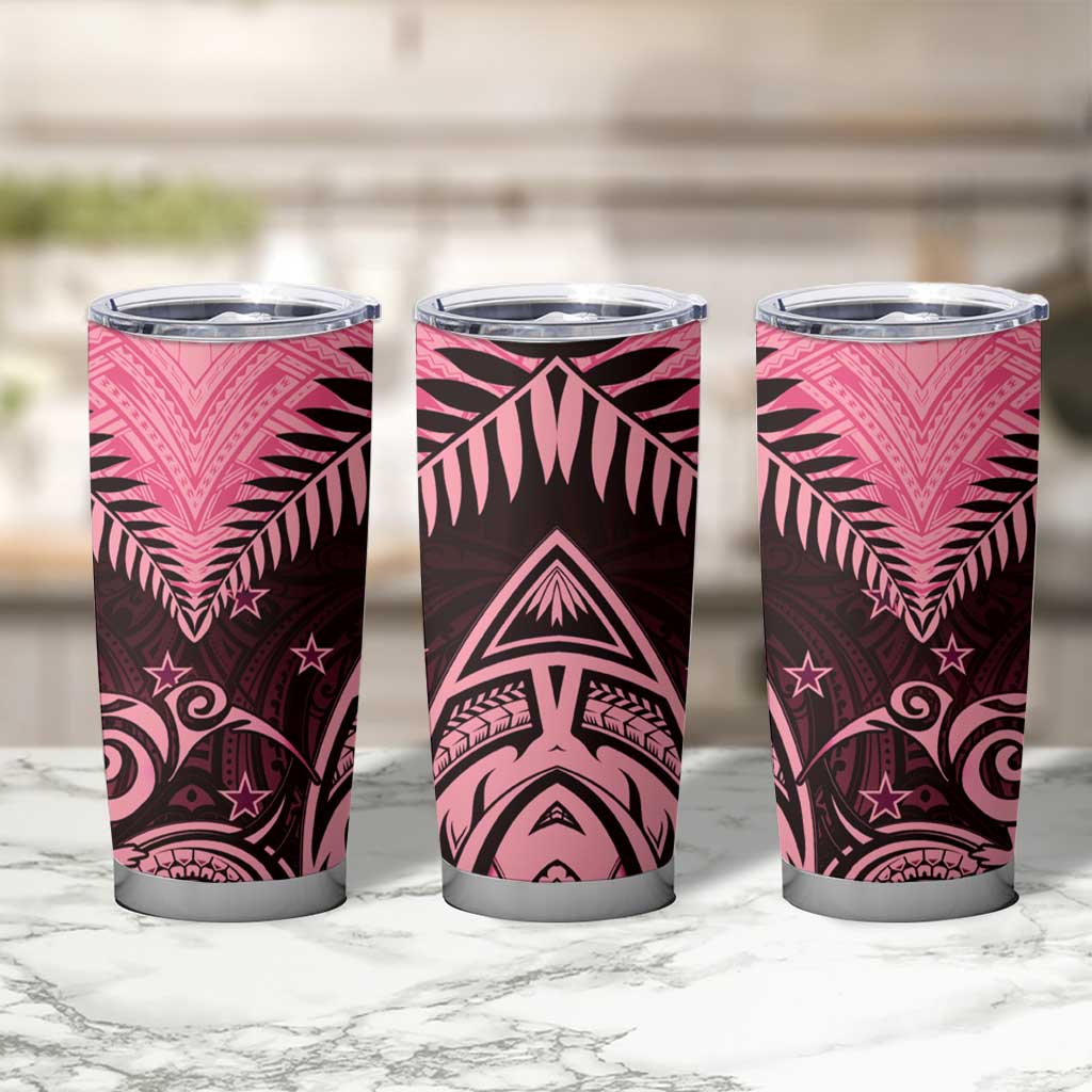 Aotearoa Tumbler Cup Maori Kiwi Pink Fern
