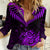 Personalised Aotearoa Women Casual Shirt Maori Kiwi Purple Fern LT01 Female Purple - Polynesian Pride