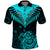 Personalised Aotearoa Polo Shirt Maori Kiwi Turquoise Fern LT01 Turquoise - Polynesian Pride