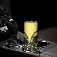 Aotearoa Skinny Tumbler Maori Kiwi Yellow Fern