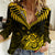 Personalised Aotearoa Women Casual Shirt Maori Kiwi Yellow Fern LT01 Female Yellow - Polynesian Pride
