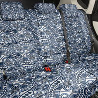 Hibiscus Bloom Island Tribal Waves Back Car Seat Cover Blue Polynesian Pattern LT01 - Polynesian Pride
