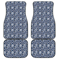 Hibiscus Bloom Island Tribal Waves Car Mats Blue Polynesian Pattern LT01 - Polynesian Pride