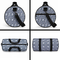Hibiscus Bloom Island Tribal Waves Duffle Bag Blue Polynesian Pattern LT01 - Polynesian Pride