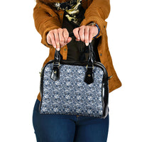 Hibiscus Bloom Island Tribal Waves Shoulder Handbag Blue Polynesian Pattern LT01 One Size Blue - Polynesian Pride