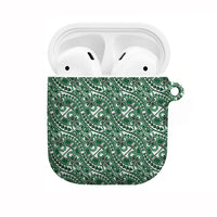 Hibiscus Bloom Island Tribal Waves AirPods Case Green Polynesian Pattern LT01 Green - Polynesian Pride