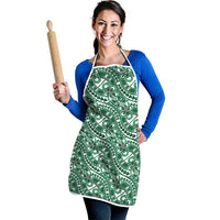 Hibiscus Bloom Island Tribal Waves Apron Green Polynesian Pattern LT01 - Polynesian Pride