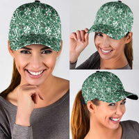 Hibiscus Bloom Island Tribal Waves Classic Cap Green Polynesian Pattern LT01 - Polynesian Pride